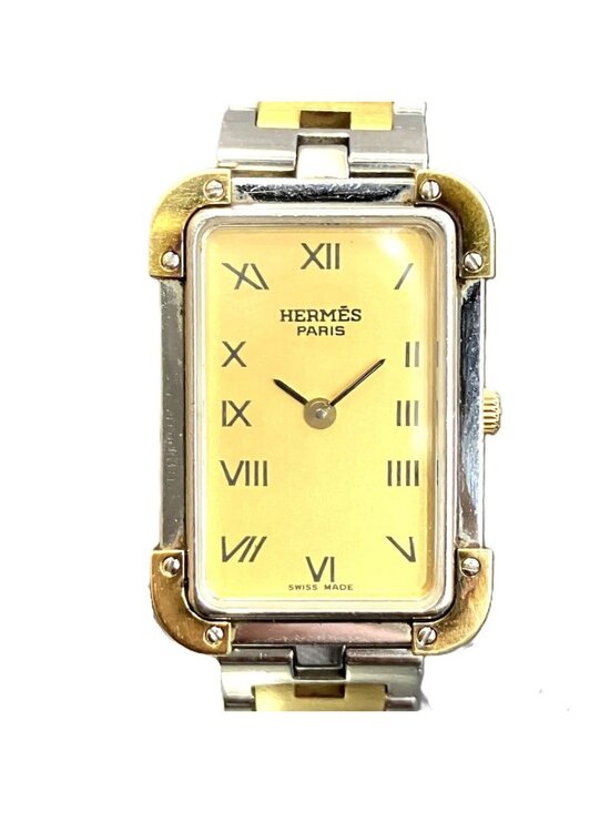 Hermes Croajour Watch SS Quartz Gold Dial main image 7